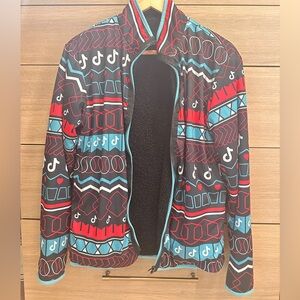 TikTok branded fleece jacket - reversible